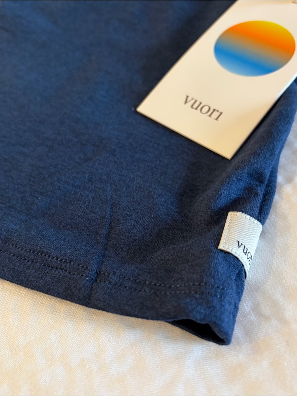 NWT Vuori Halo Performance Crop 2.0 in Blue Coast Heather - Picture 7 of 7